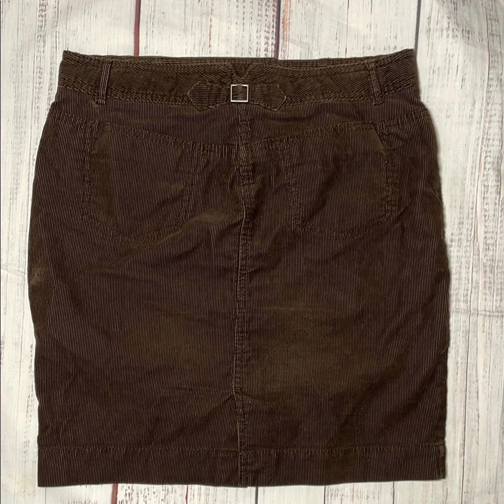 LOFT Brown Knee-Length Pencil Skirt